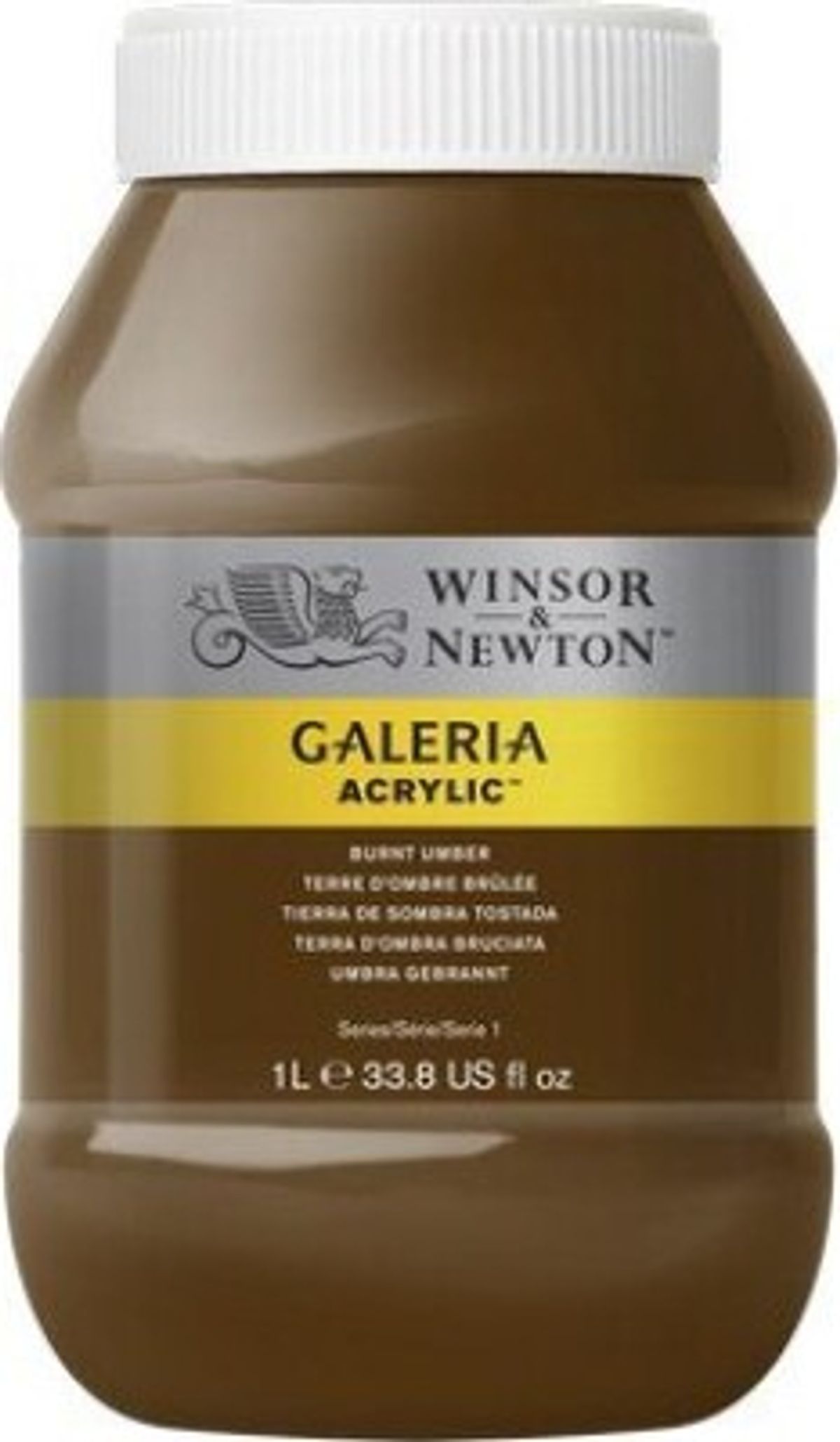 Winsor & Newton - Galeria Akrylmaling - Burnt Umber 1000 Ml