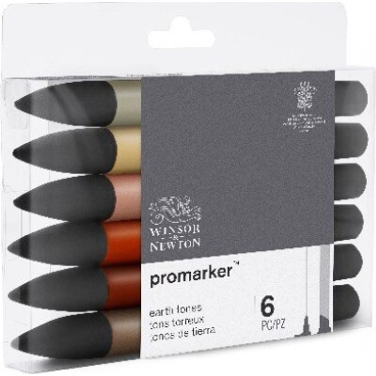 Winsor & Newton - Promarker Tusser - Jord Toner - 6 Farver