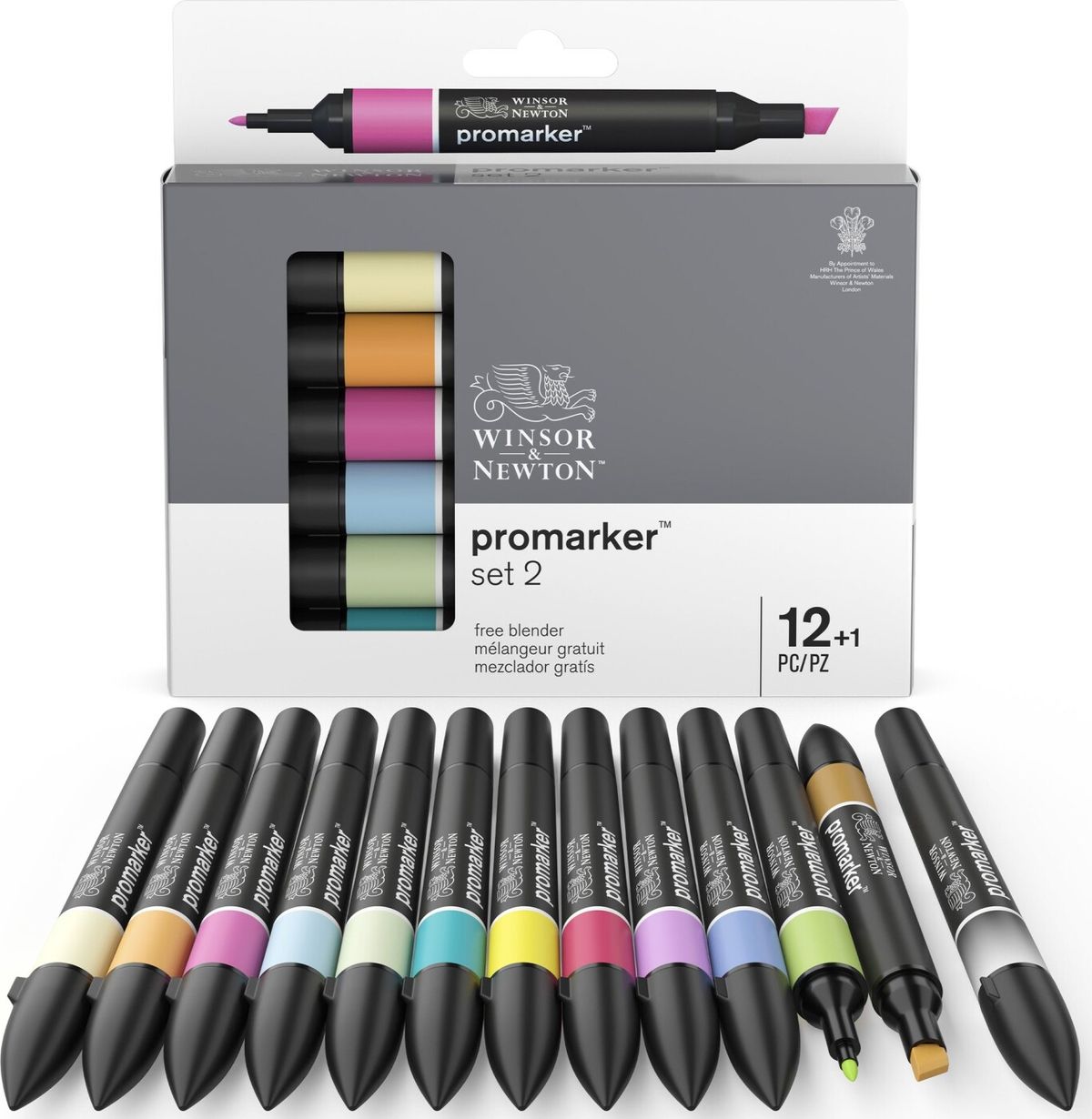 Winsor & Newton - Promarker Tusser - Sæt 2 - 12 Farver