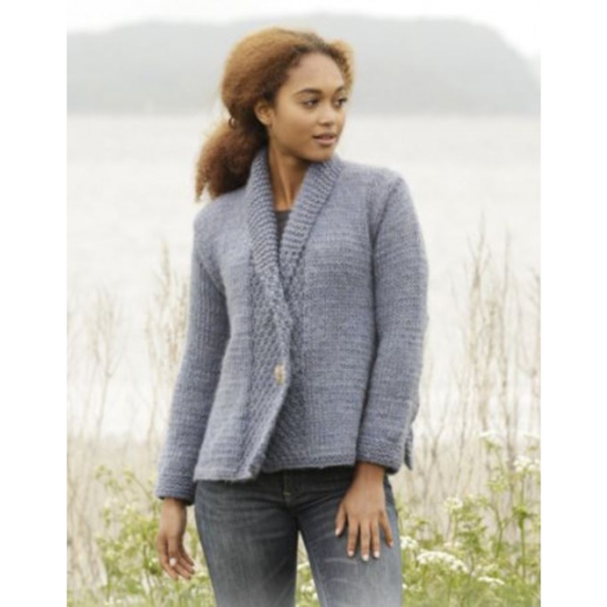 Winter Hues by DROPS Design - Jakke Strikkeopskrift str. S - XXXL - Small