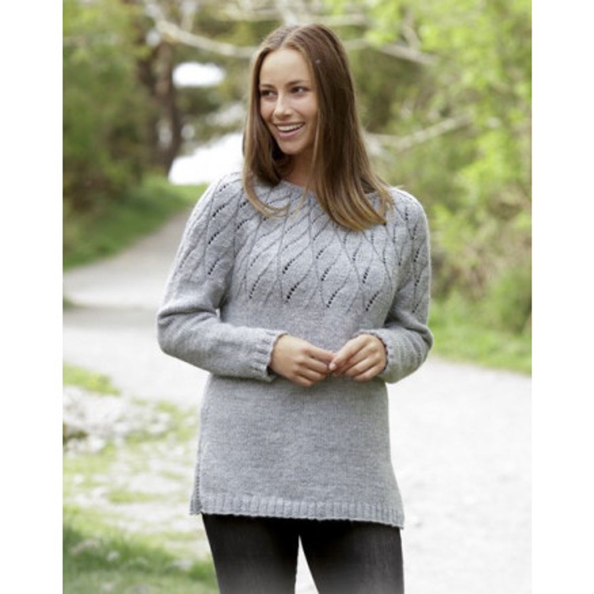 Winter Sea by DROPS Design - Bluse Strikkeopskrift str. S - XXXL - Small