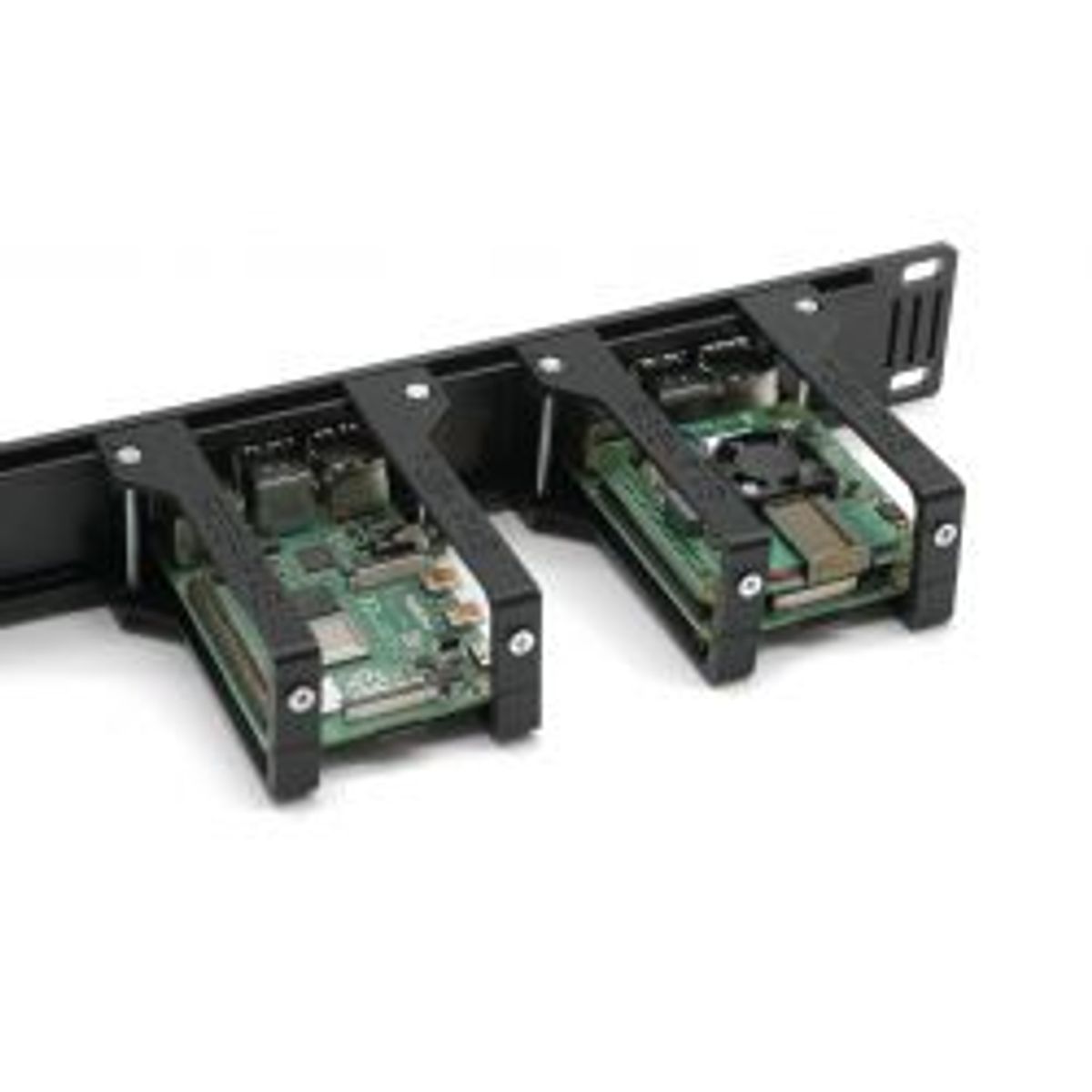 Winther3d Rack Kit For 4 Pcs Raspberry Pi4 Black 19inch 1u