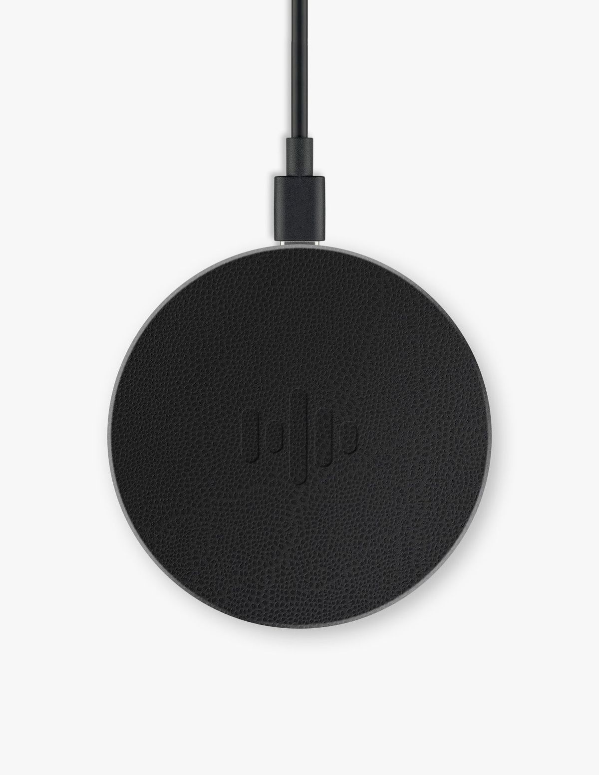 Wireless Oplader (QI Charger) I sort læder