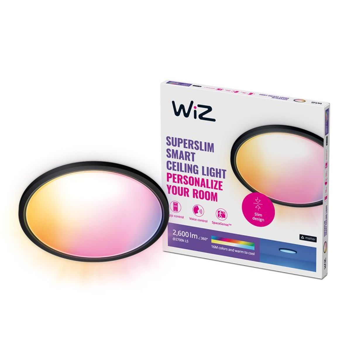 WiZ Ceiling 22W B 27-65K RGB