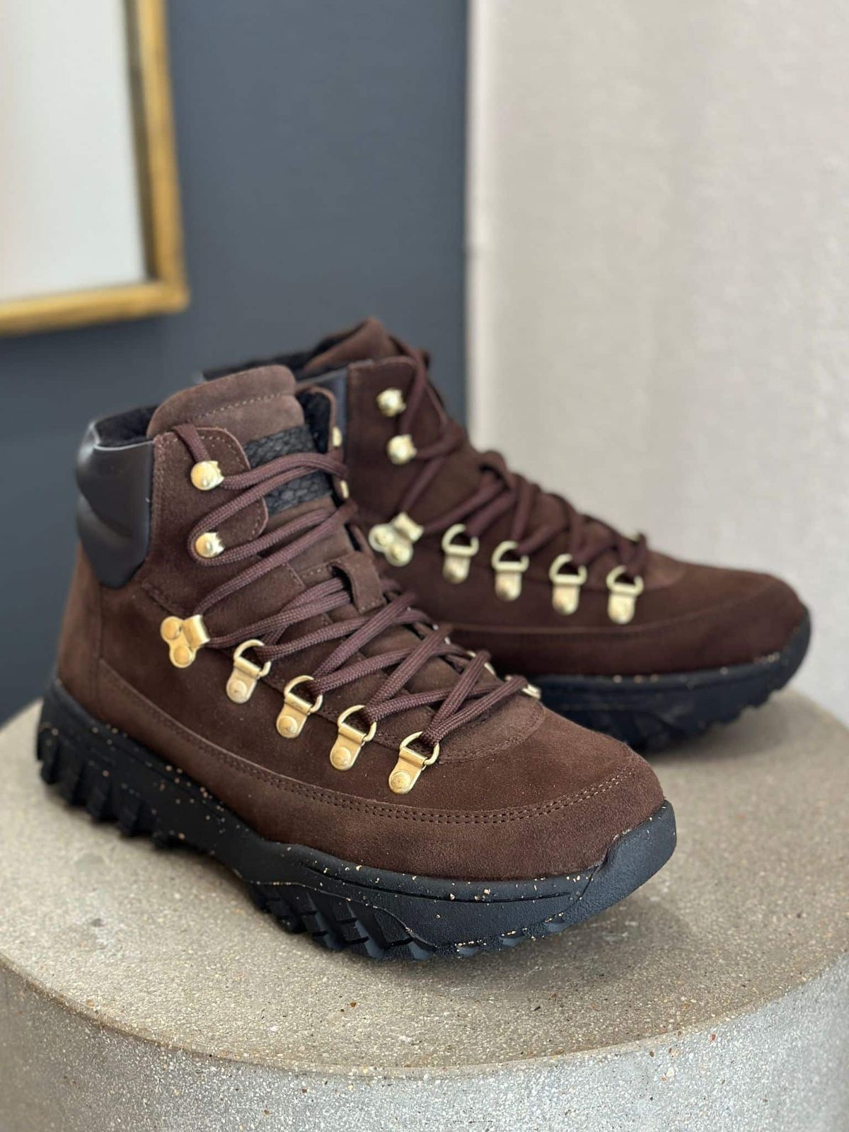 Woden Iris Track Suede - Chocolate, Vinterstøvle, Med foer 39