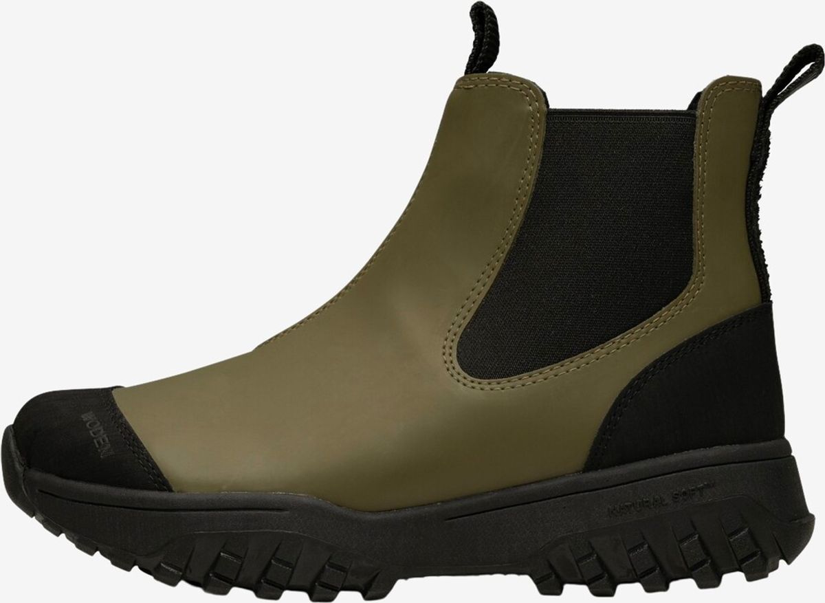 Woden - Magda Track Warm Waterproof II gummistøvler til damer (Olive) - 37