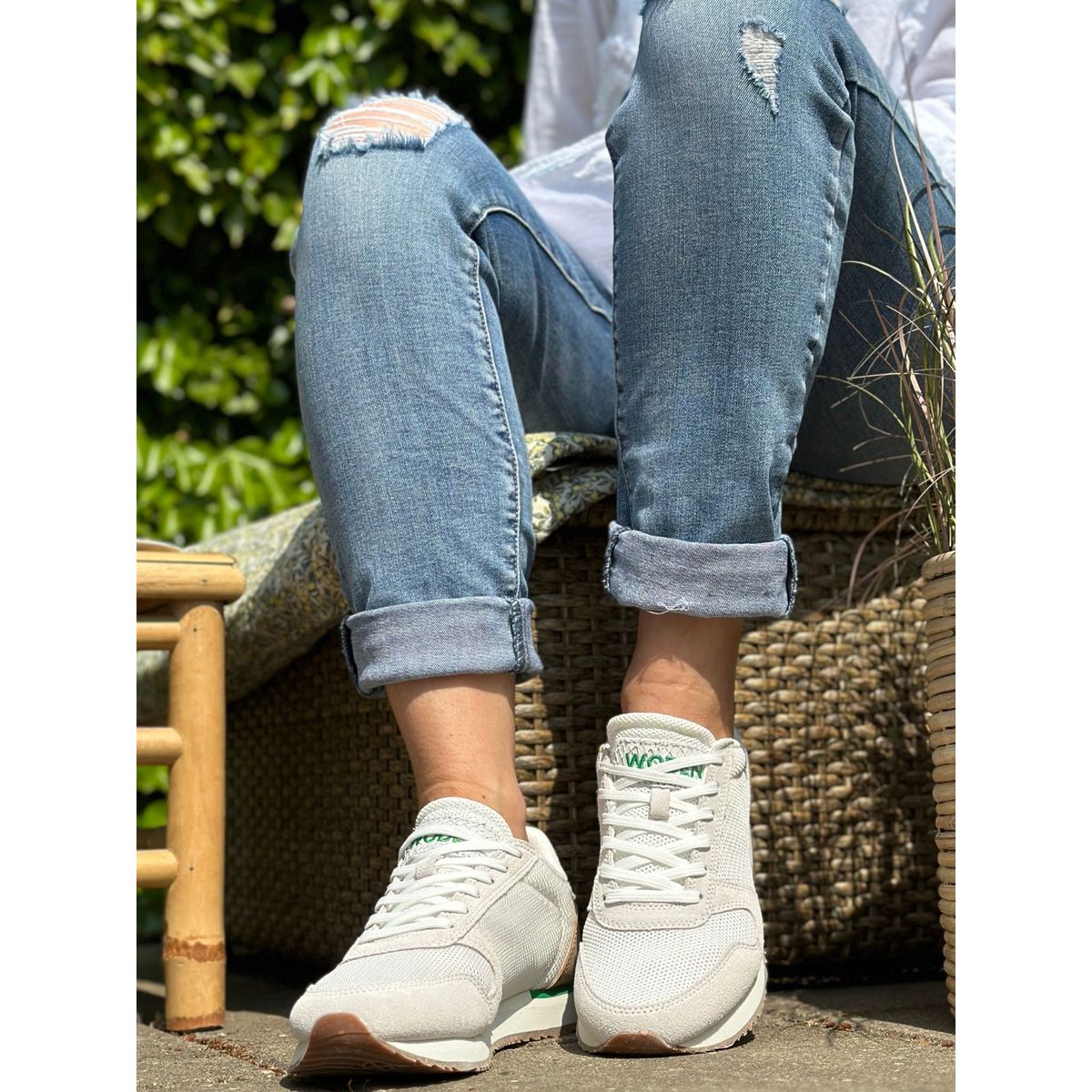 WODEN - YDUN ICON - SNEAKERS- White/Basil 36