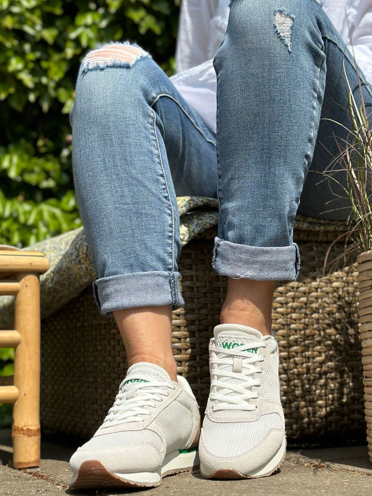 WODEN - YDUN ICON - SNEAKERS- White/Basil 37