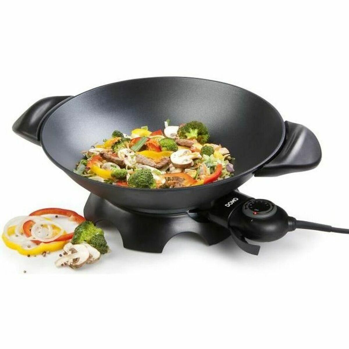 Wok Pande DOMO DO-8708W 2000 W 5 L Sort