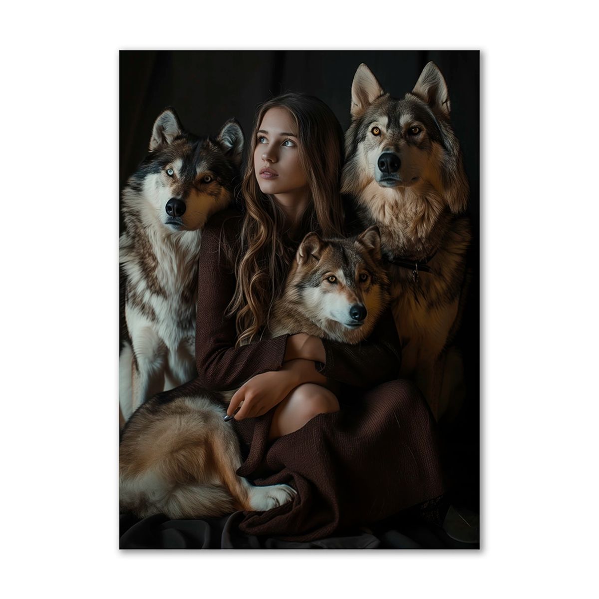 Wolf Whisperer - 90x120 cm. - Ingen