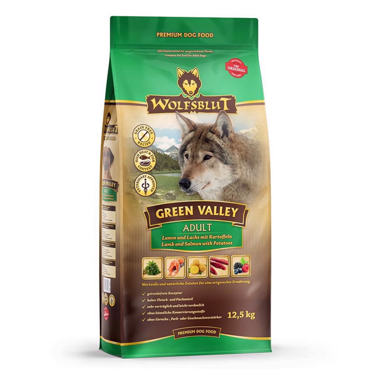 Wolfsblut Green Valley Adult med lam & fisk, 12.5 kg