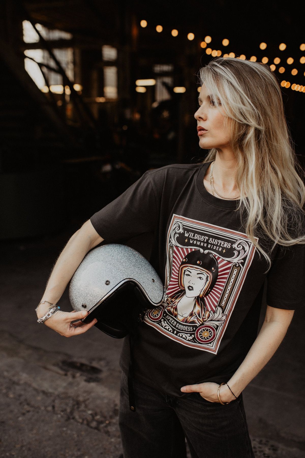 WOMAN RIDER - Motorcykel t-shirt til damer