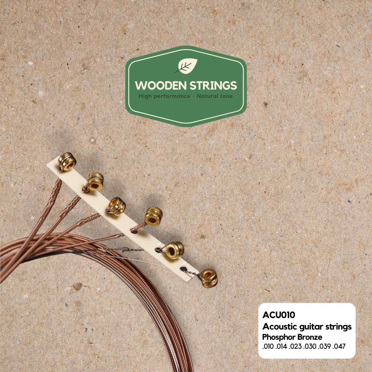 Wooden strings ACU010 western-guitar-strenge, 010-047