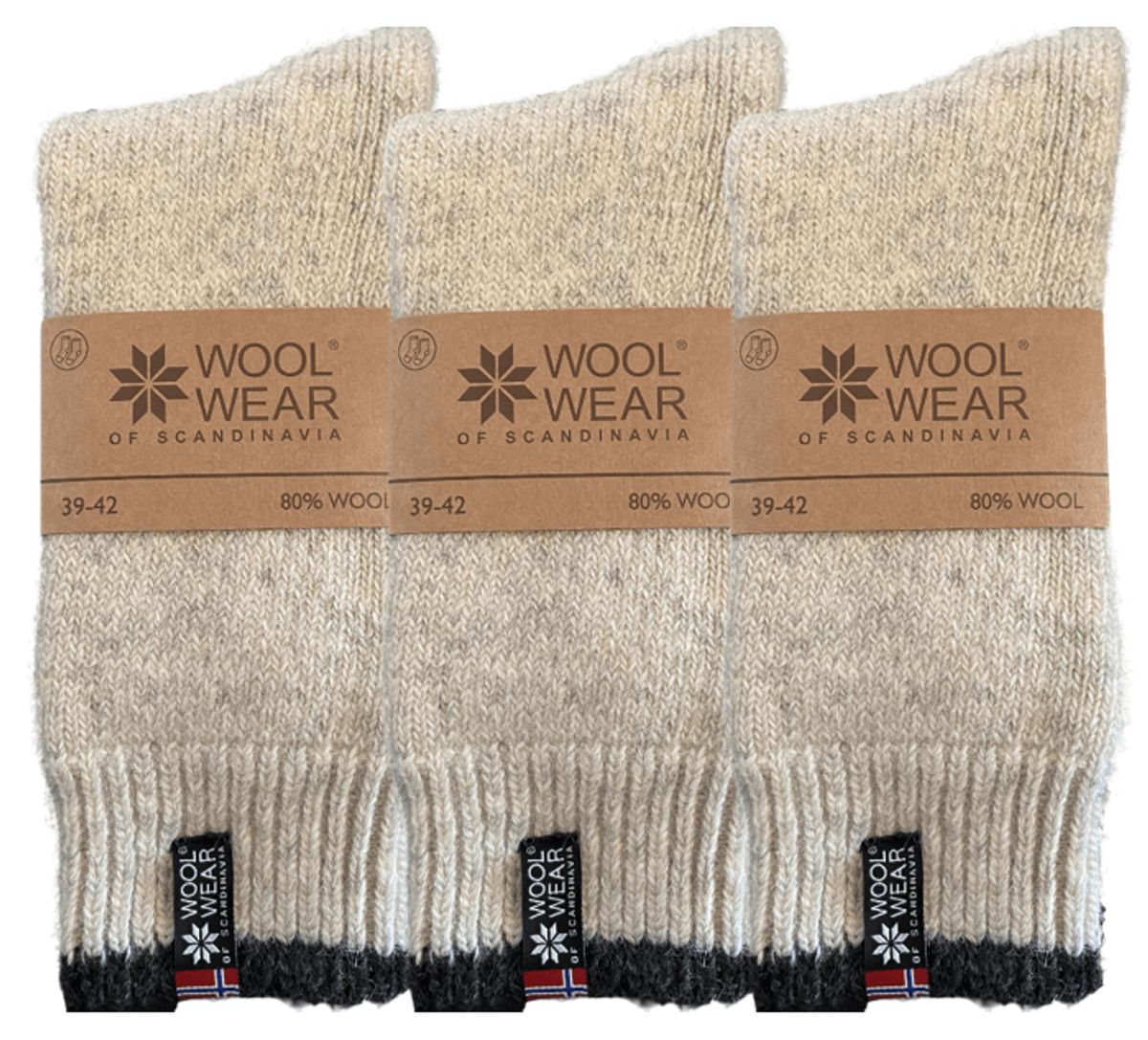 Wool Of Scandinavia 3-pak Eskimo Ragsokker_39-42