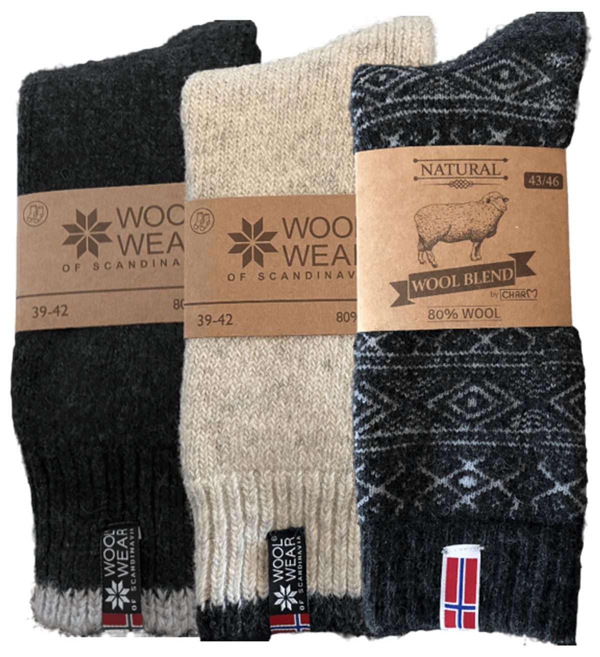 Wool Of Scandinavia 3-pak Ragsokker_39-42