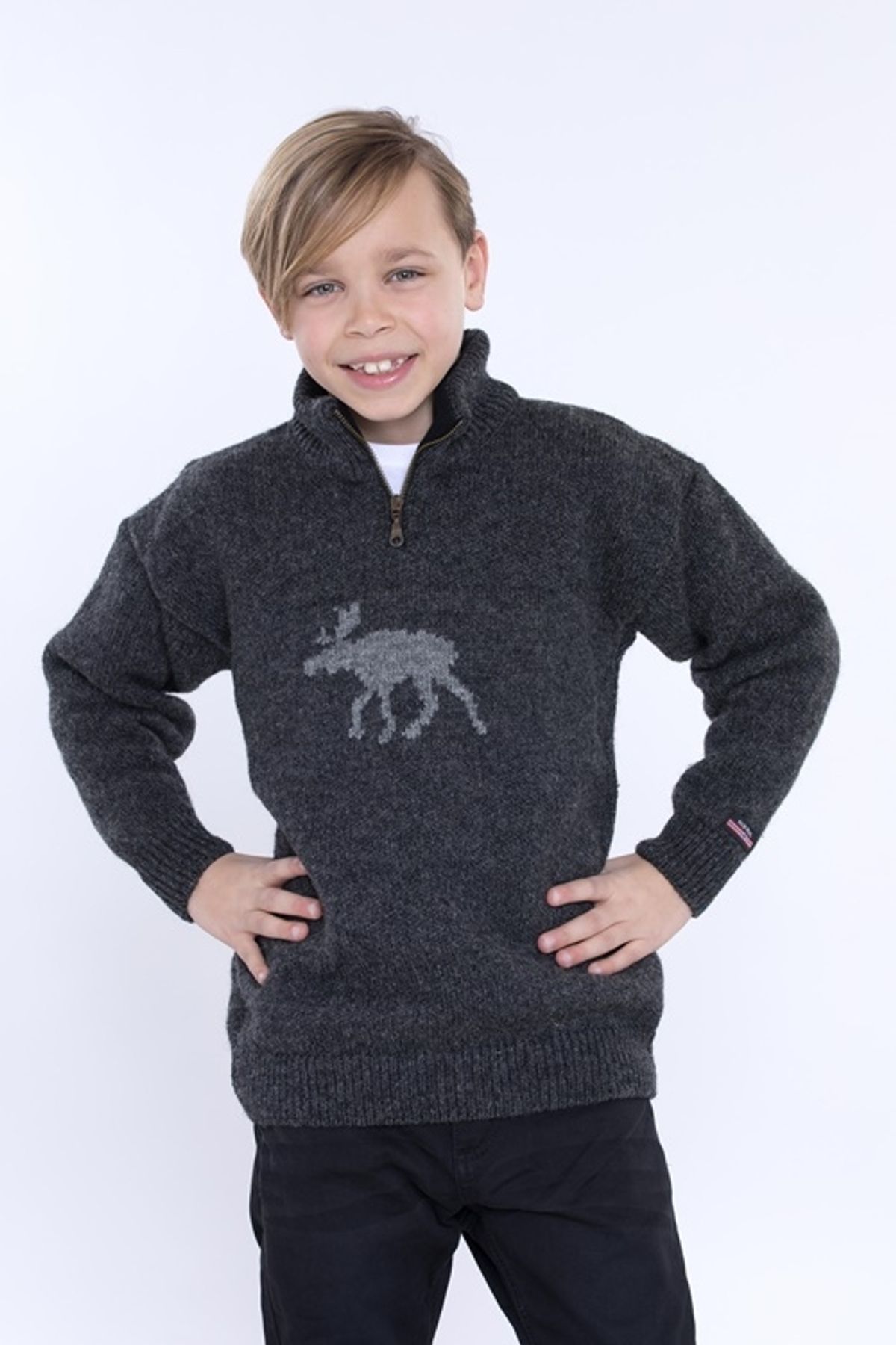 Wool Of Scandinavia Norsk Strik Sweater Børn Moose_Børn 4år