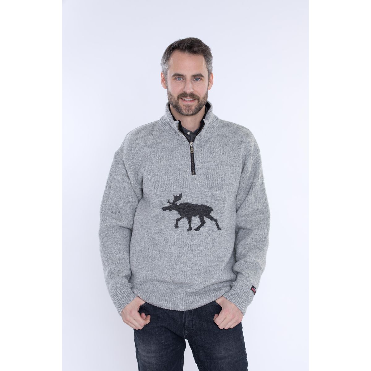 Wool Of Scandinavia Norsk Strik Sweater Moose Adult_2x-large