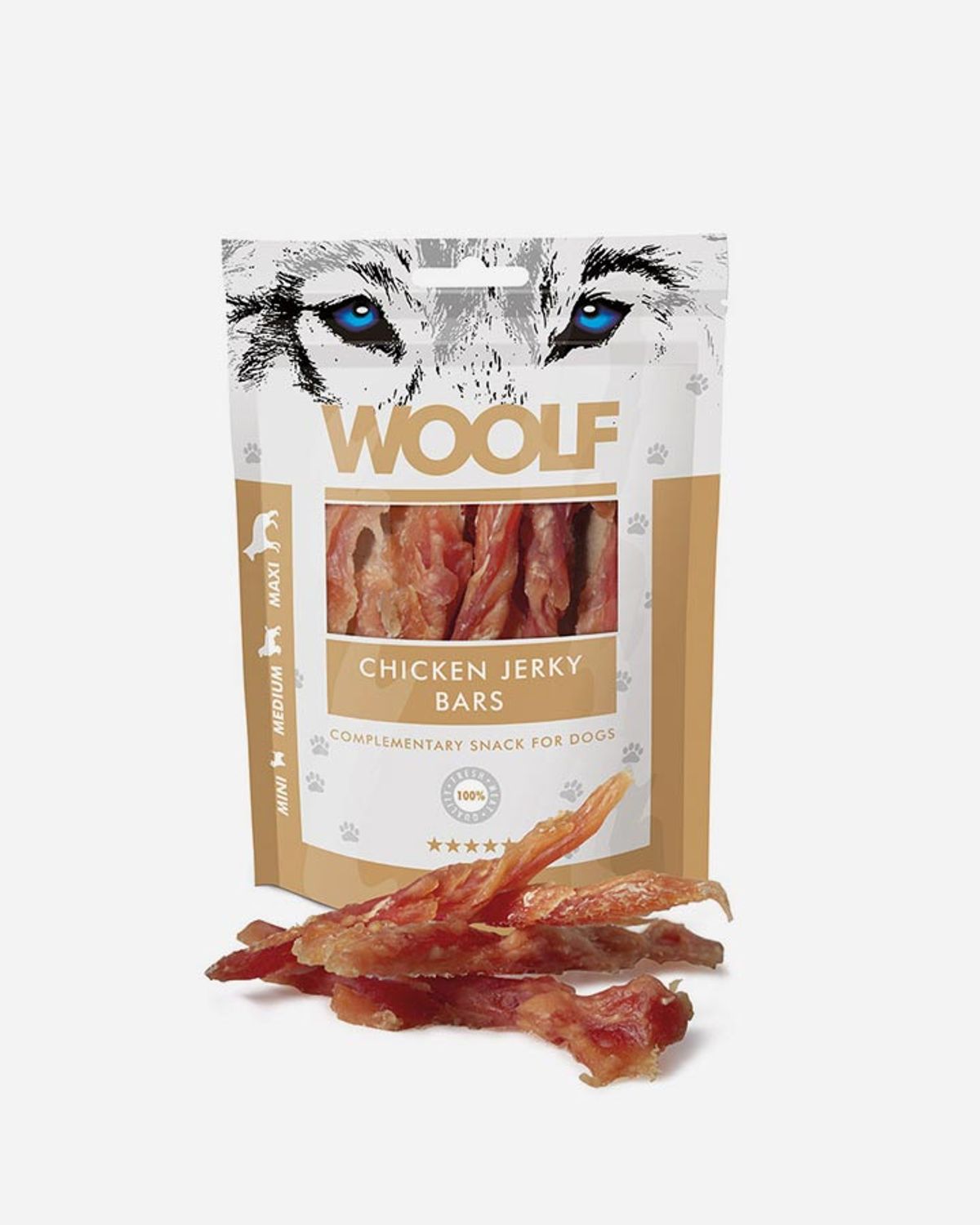 Woolf Chicken Jerky Bars - Kylling