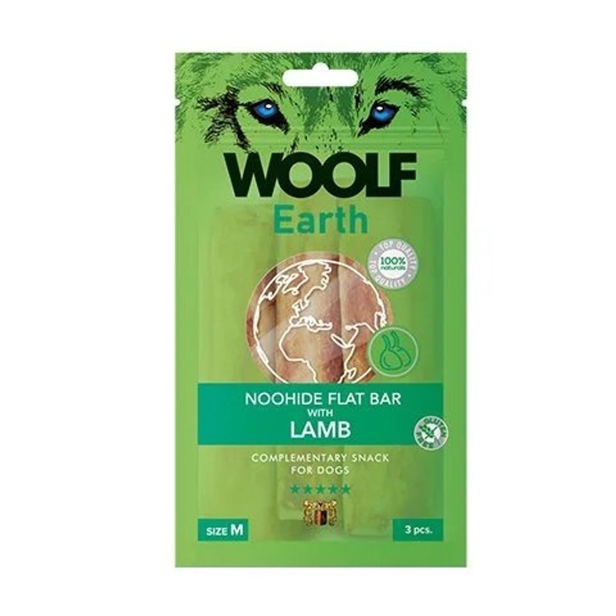 WOOLF Earth Noohide Sticks, 3 stk medium, Lamb