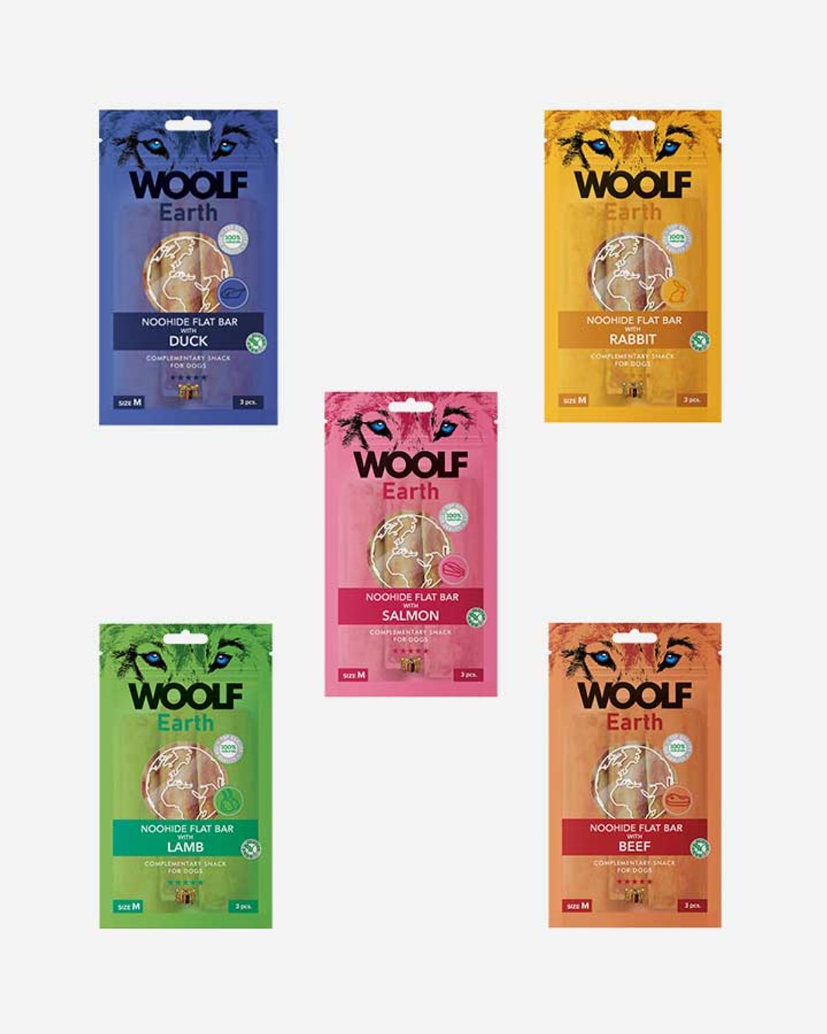 Woolf Mix - Tyggeben 5 stk. sampak - Medium