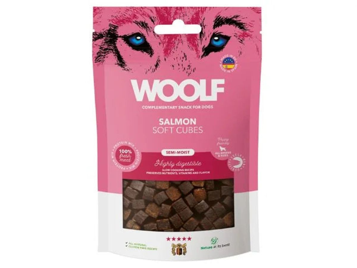 Woolf Soft Cubes Salmon 100g