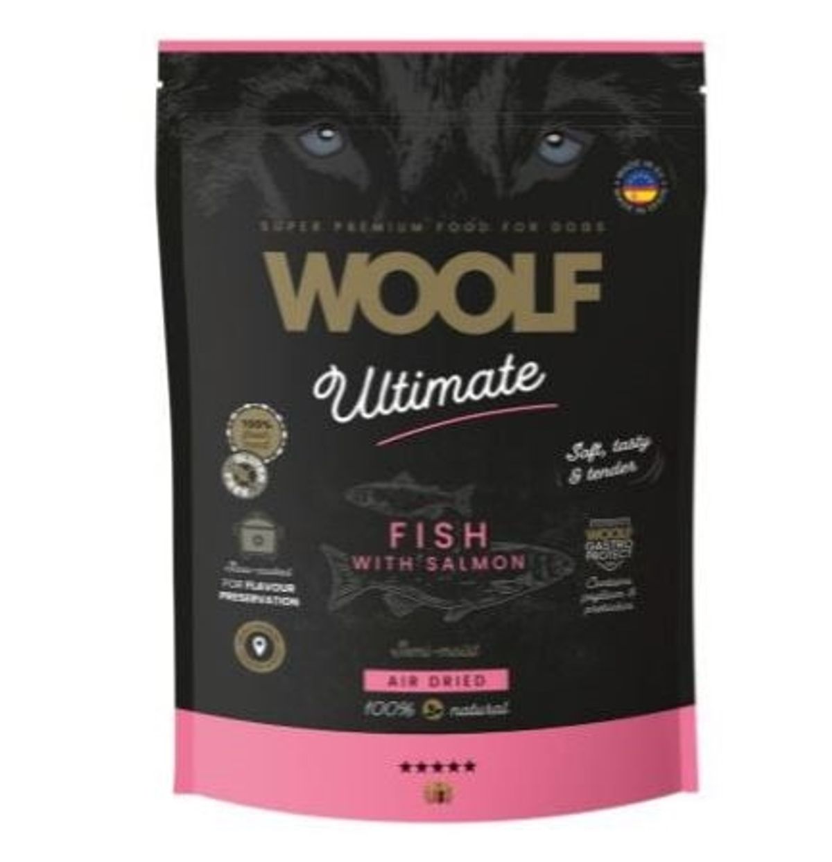 Woolf Ultimate Salmon semi-moist hundefoder, 1 kg