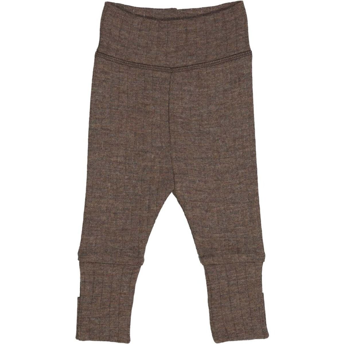 Woolly bukser med foldbare fødder - Walnut melange - 74