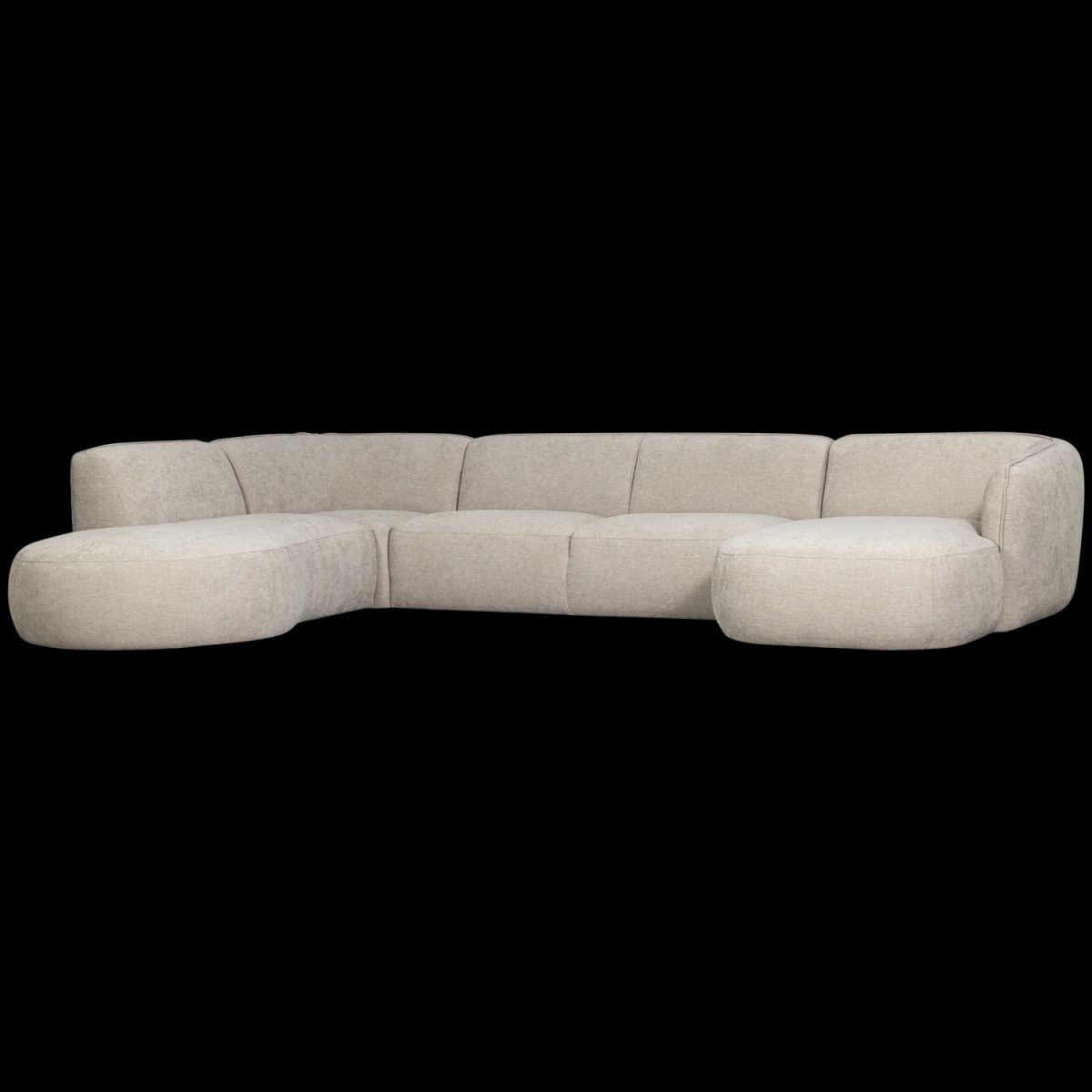 WOOOD EXCLUSIVE Polly sofa U-form, venstre - sand polyester