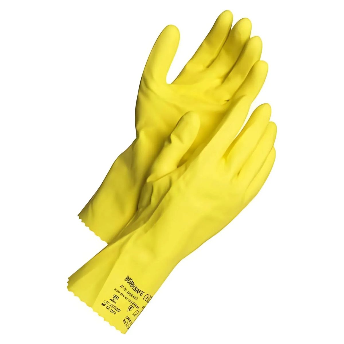 Worksafe kemisk beskyttelseshandske latex gul 50-460