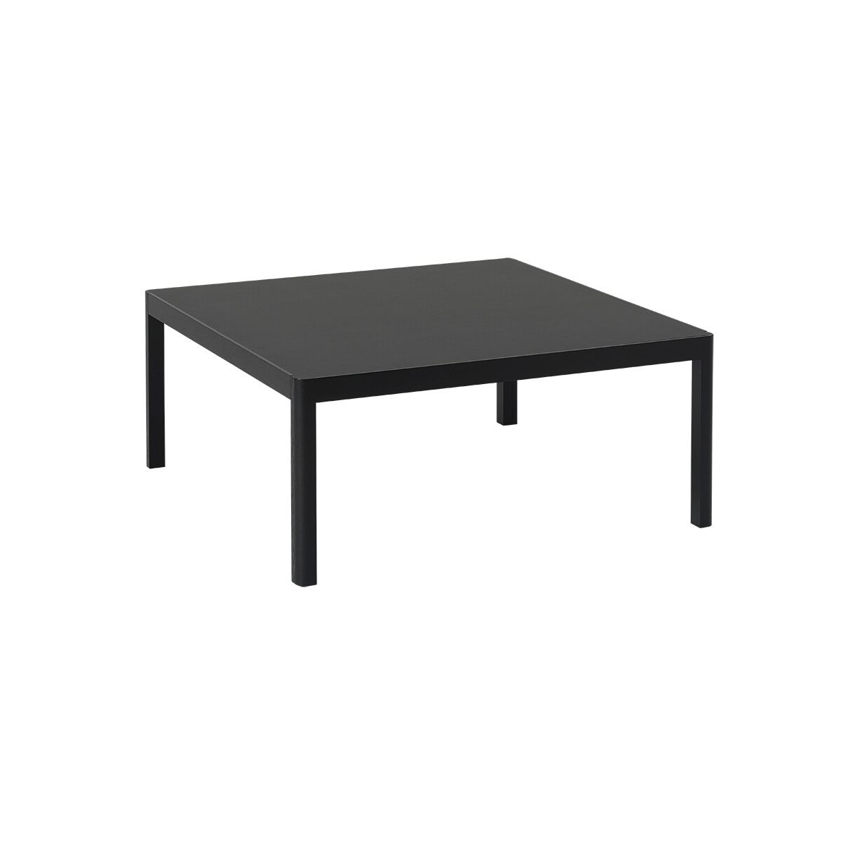 Workshop Coffee Table fra Muuto (86 x 86 cm, Black linoleum / black oak)