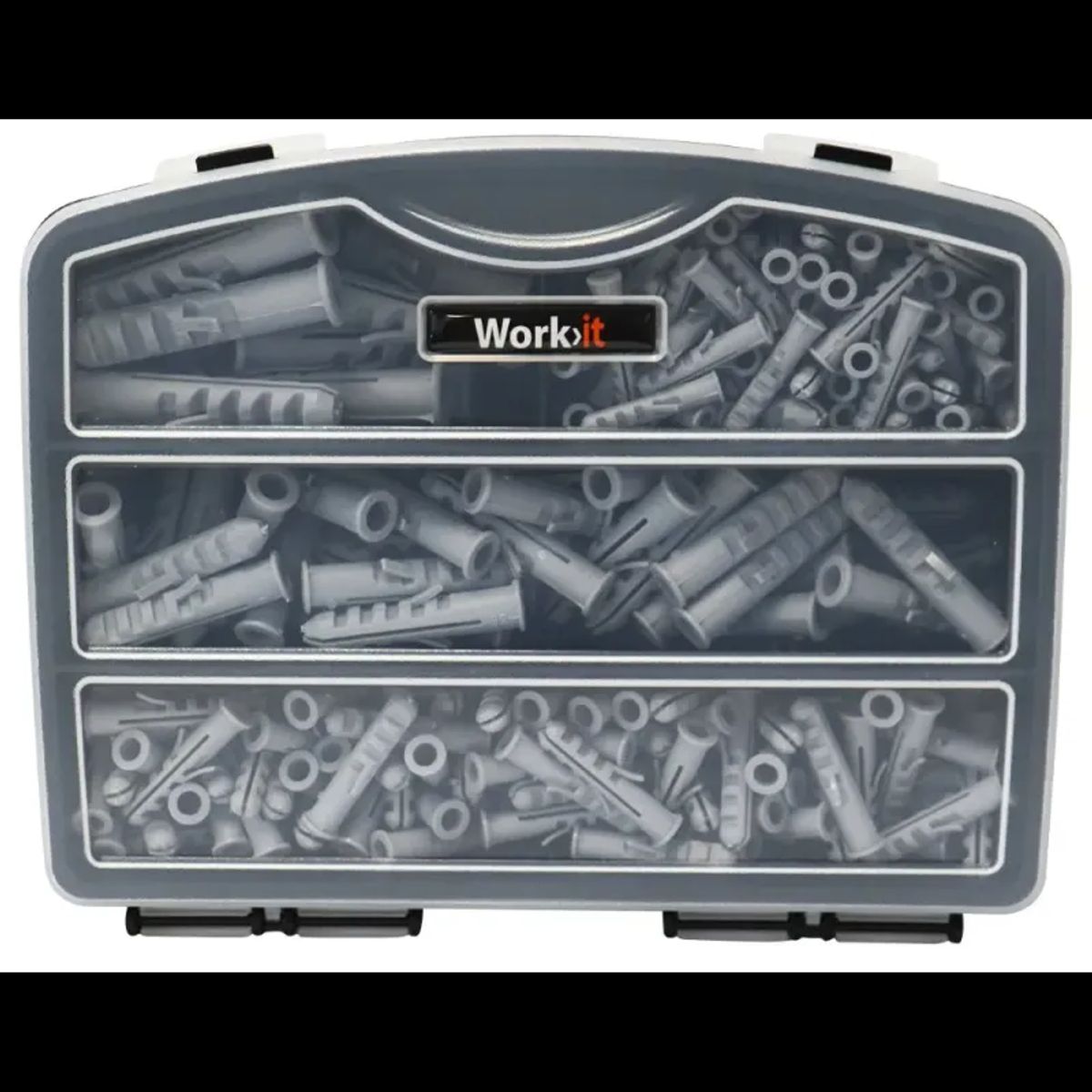 Workï¼it assorterede plugs i sortimentskasse med 230 dele