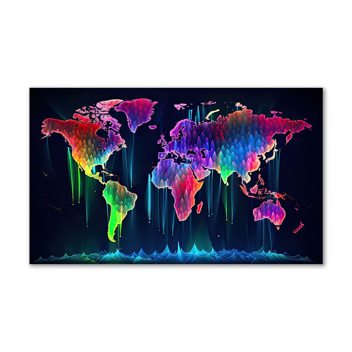 World color hologram - 60x100 cm - Uden svæveramme