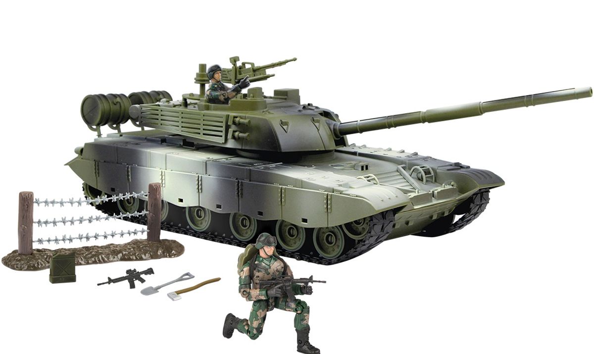 World Peacekeepers 1:18 Militær Main Battle Tank inkl. 2 actionfigurer