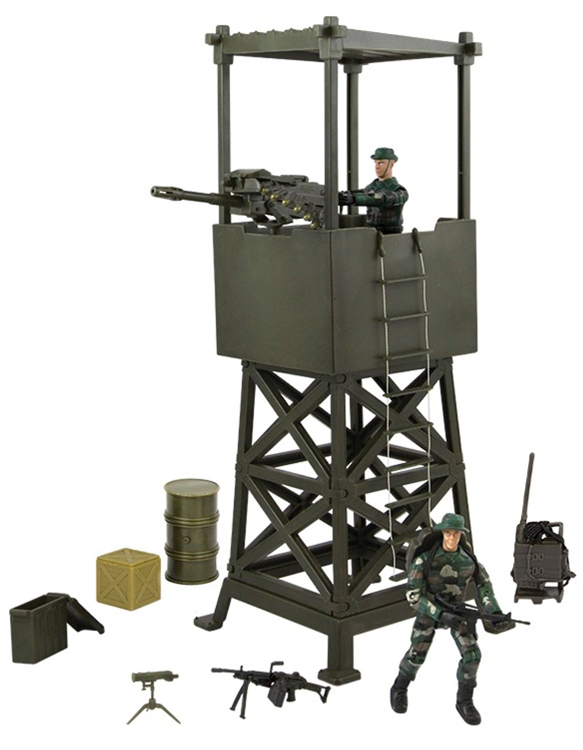 World Peacekeepers 1:18 Militær Udkigstårn m/2 actionfigurer