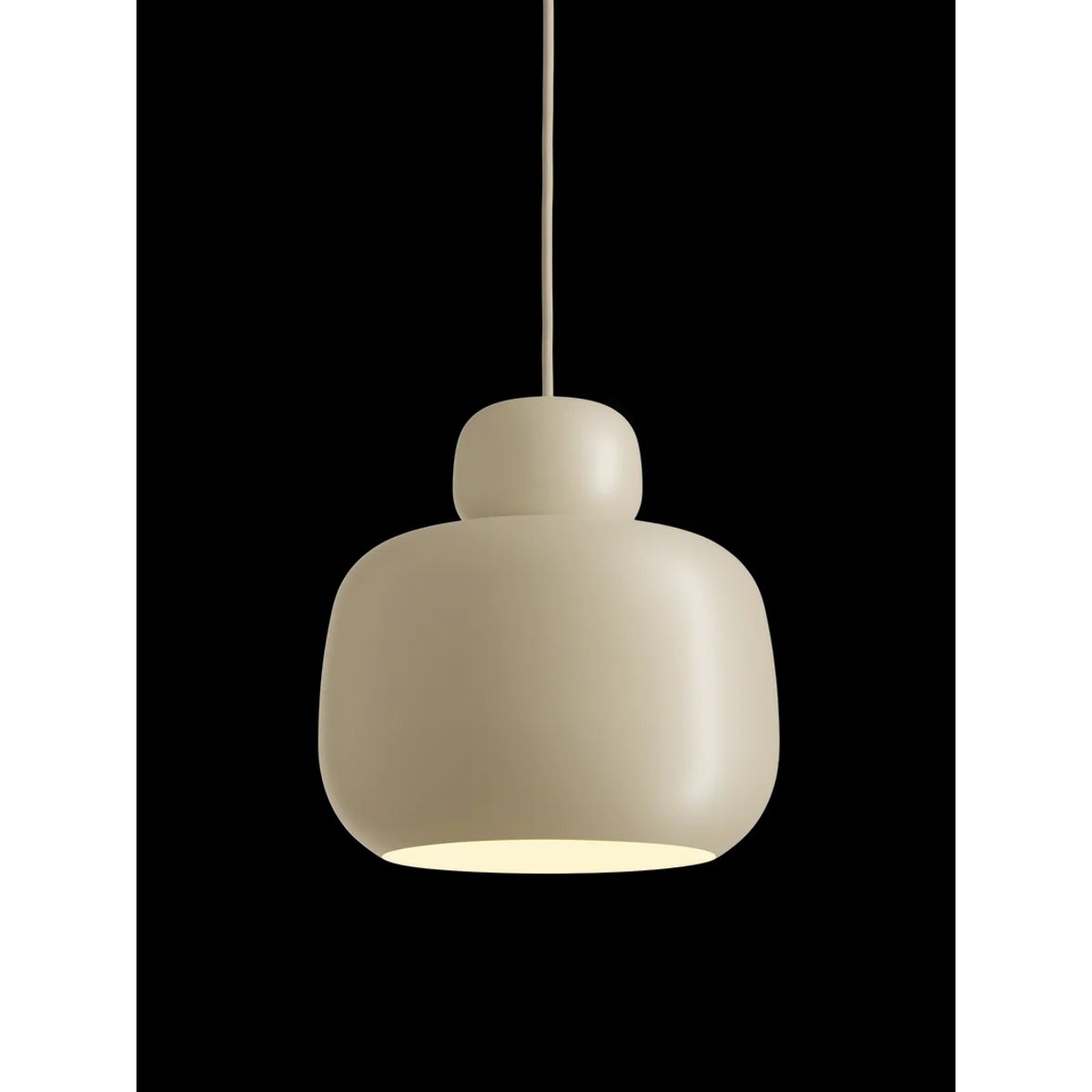 WOUD STONE PENDEL (STOR) - BEIGE - 24