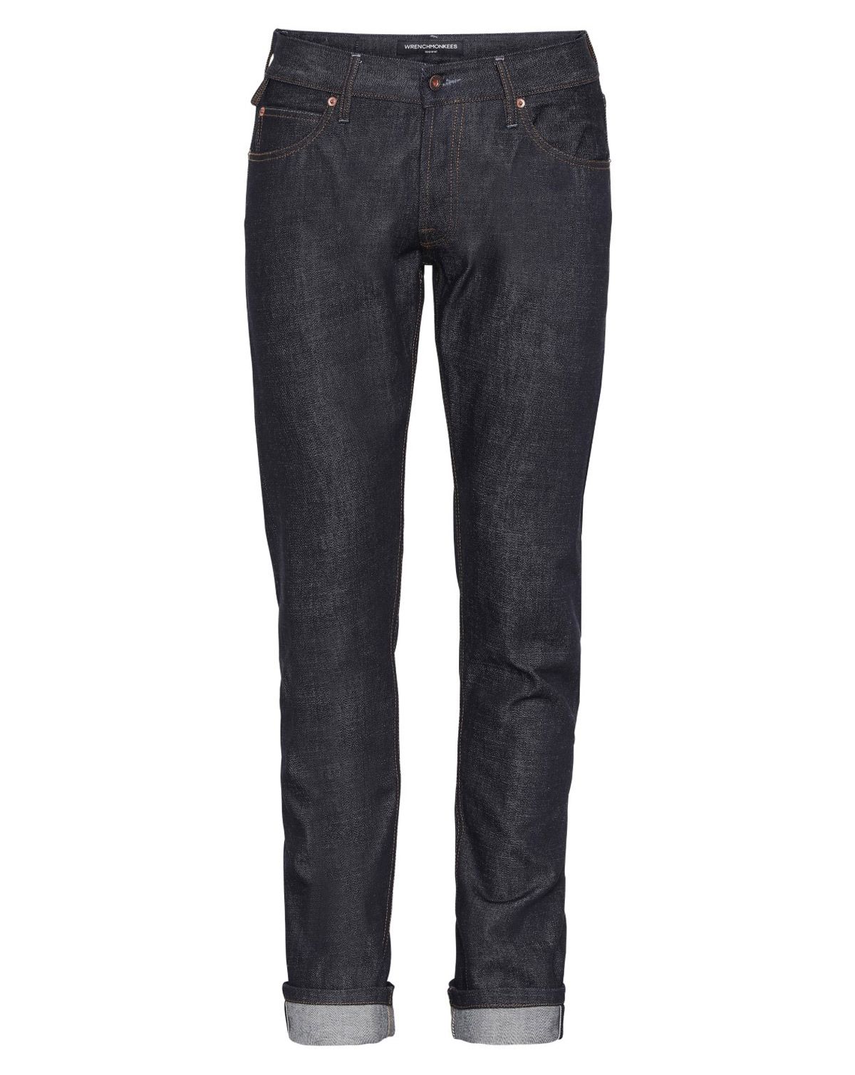 WRENCHMONKEES Jeans Hvid Oak Denim Blå