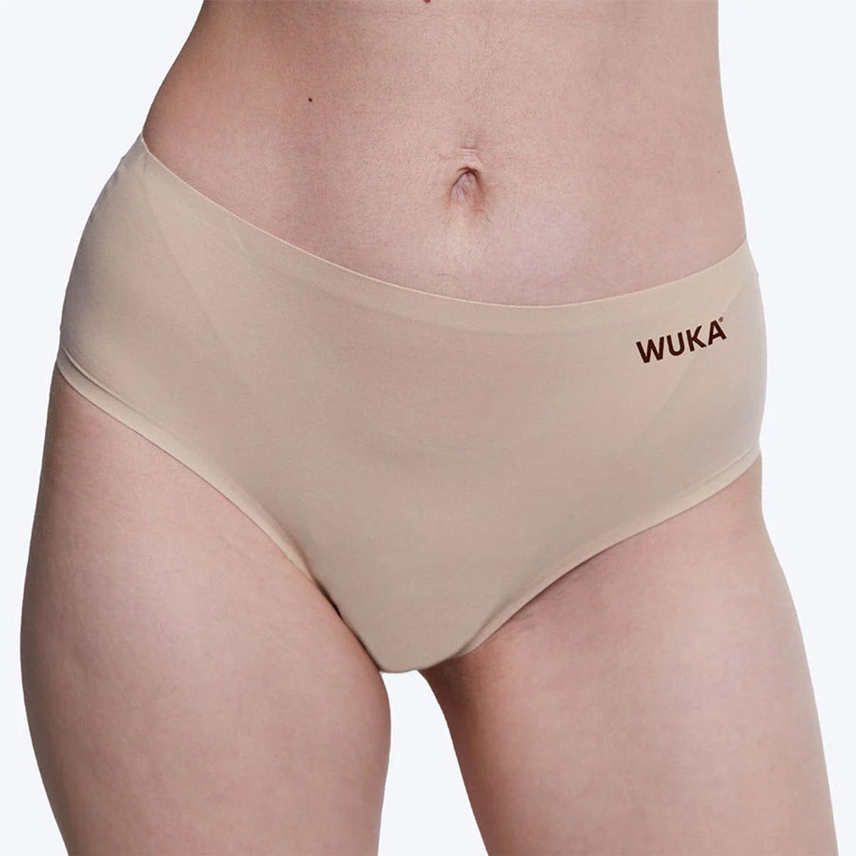 Wuka - Menstruationstrusse Stretch Seamless Midi Brief Light Nude - Heavy Flow