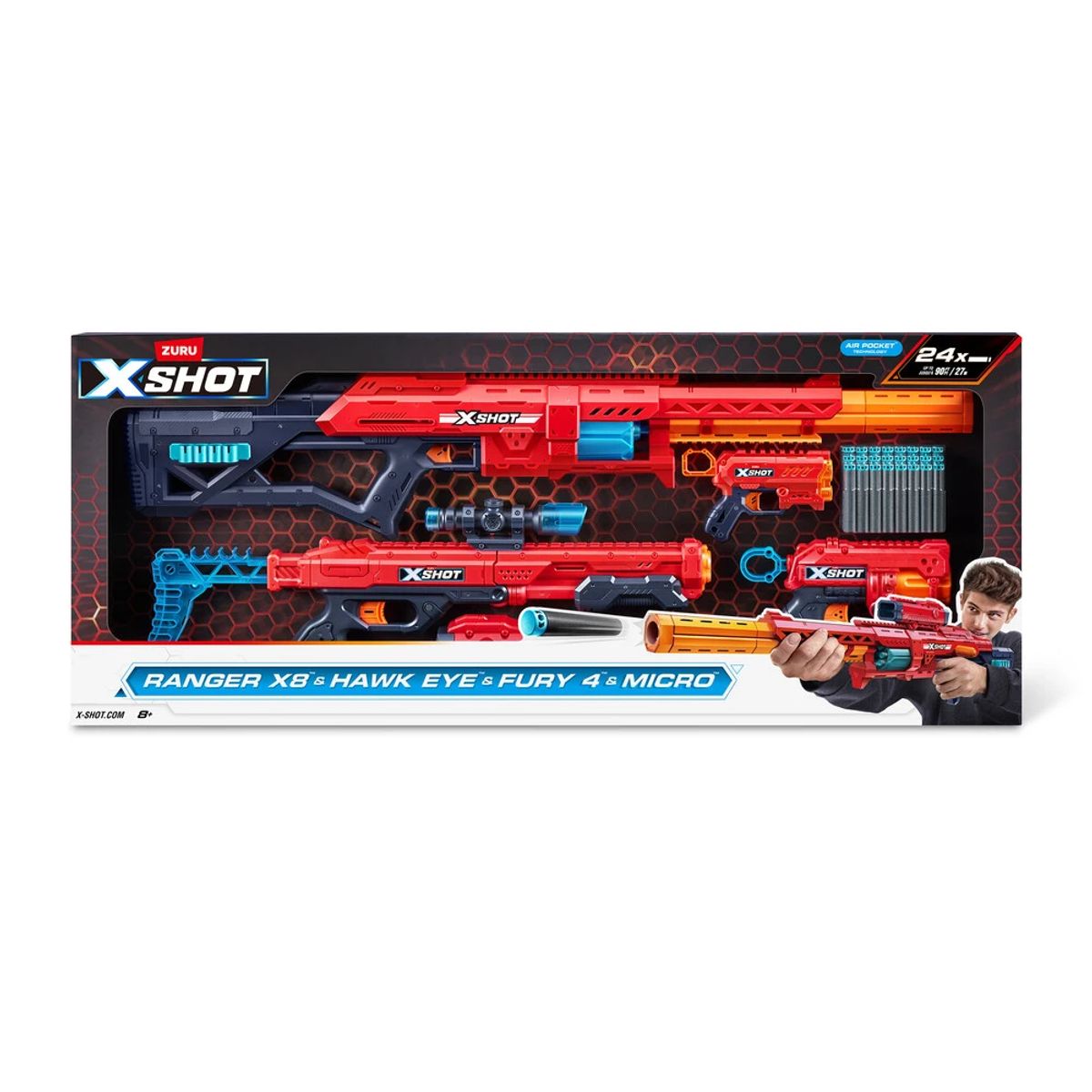 X-SHOT Excel Ranger X8 & Hawk Eye & Fury 4 & Micro