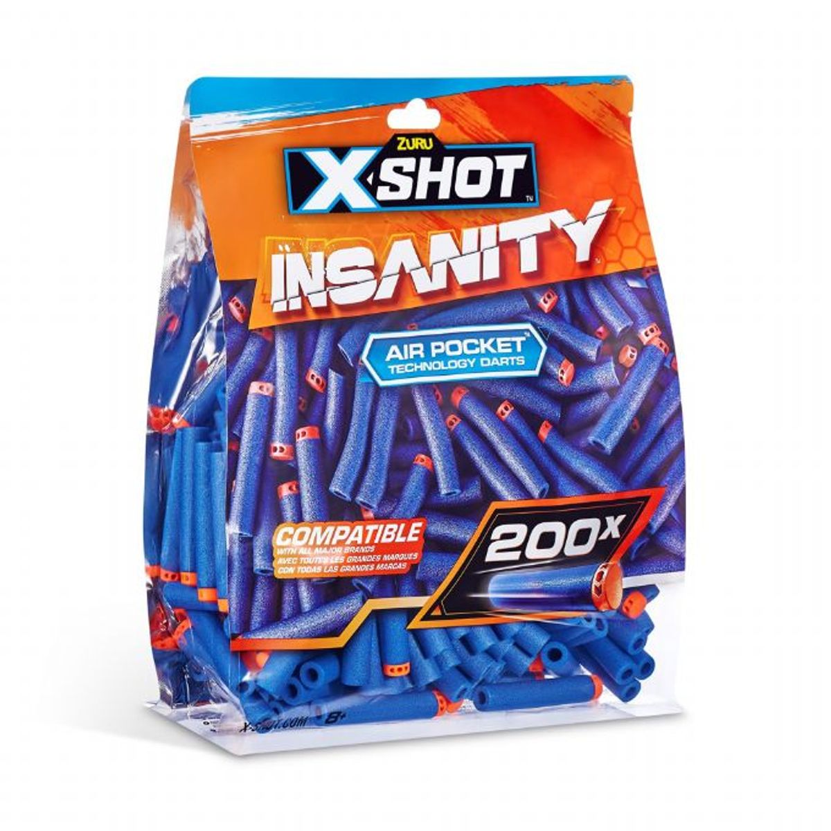 X-shot Insanity ekstra pile, 200 stk