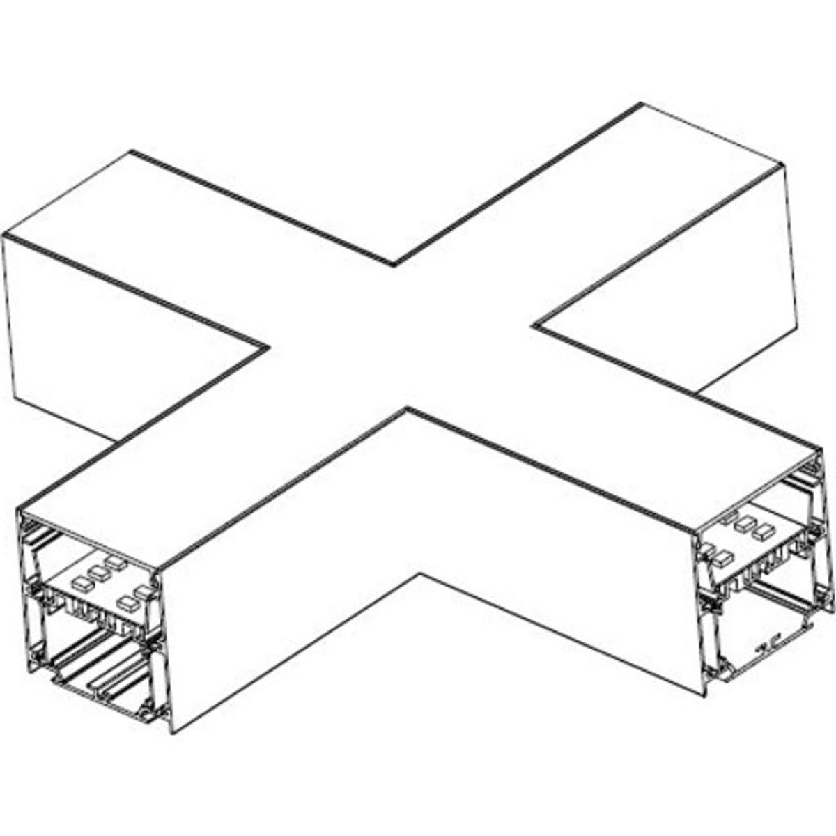 X stykke til alu profil 45S