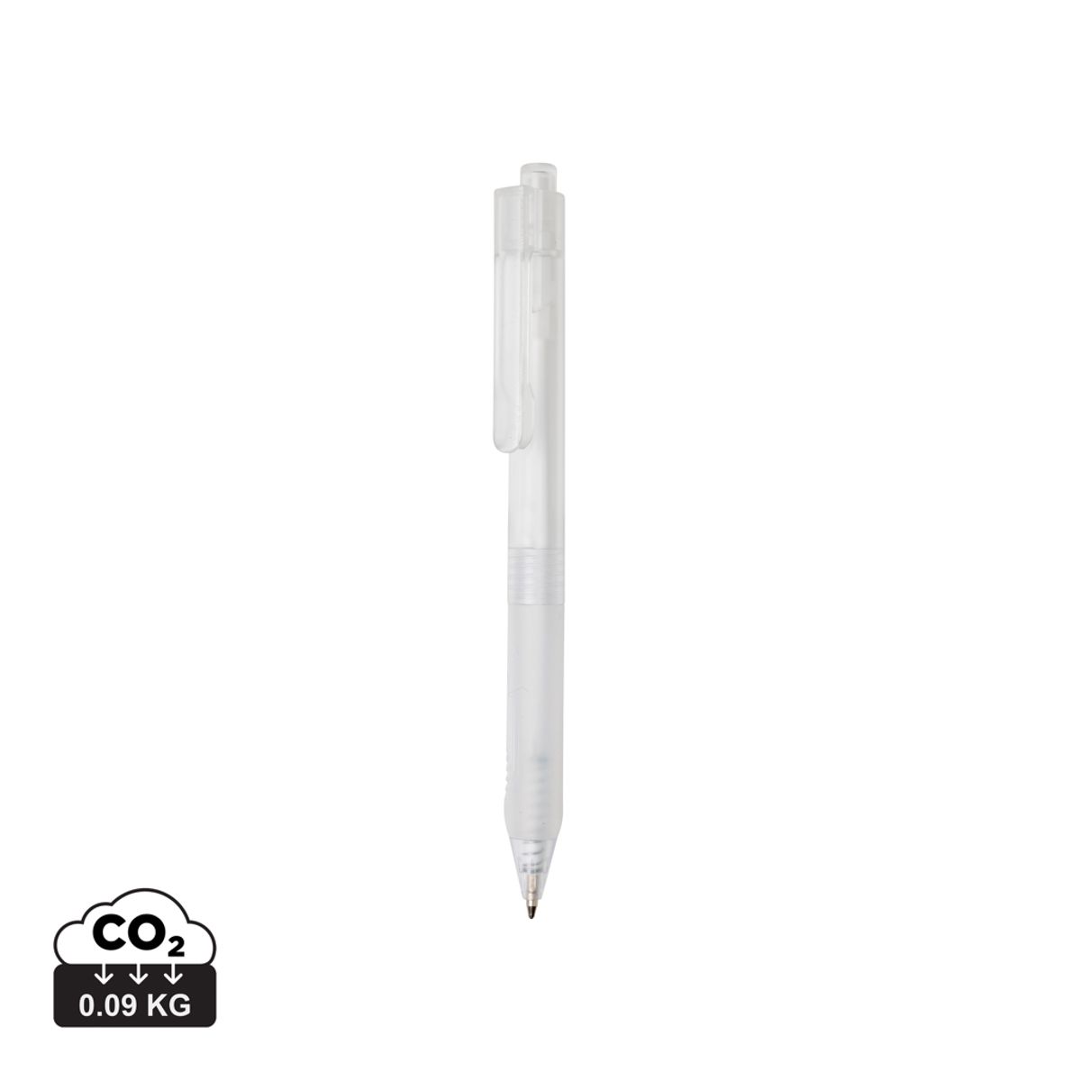 X9 Frosted pen med Silicium Greb, Hvid