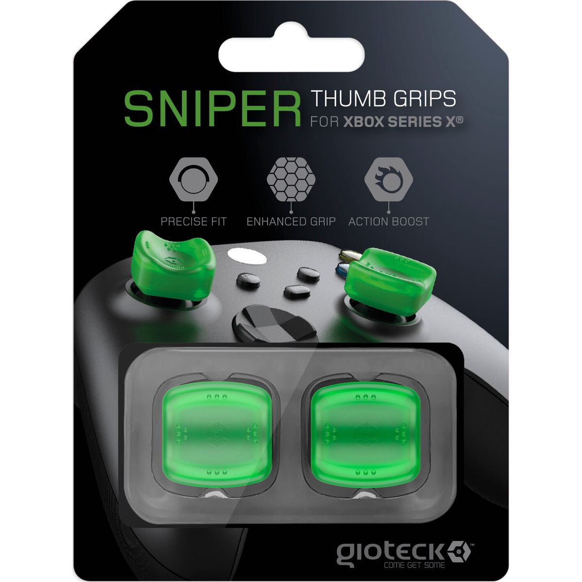 Xbox Series X Controller Thumb Grips - Gioteck - Grøn