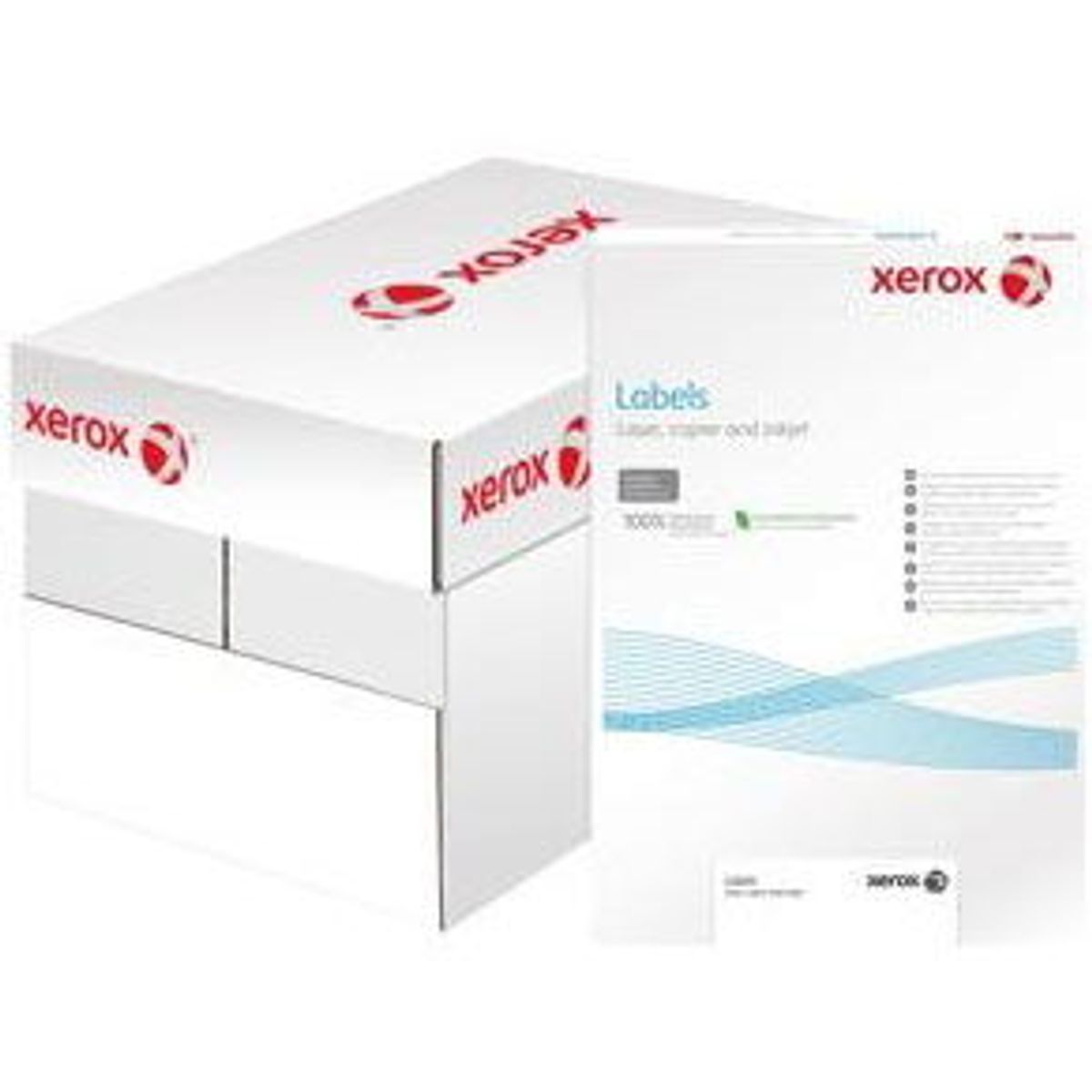 Xerox multietiketter m/lige hjørner A4 1.200 etk, 105 mm x 44 mm