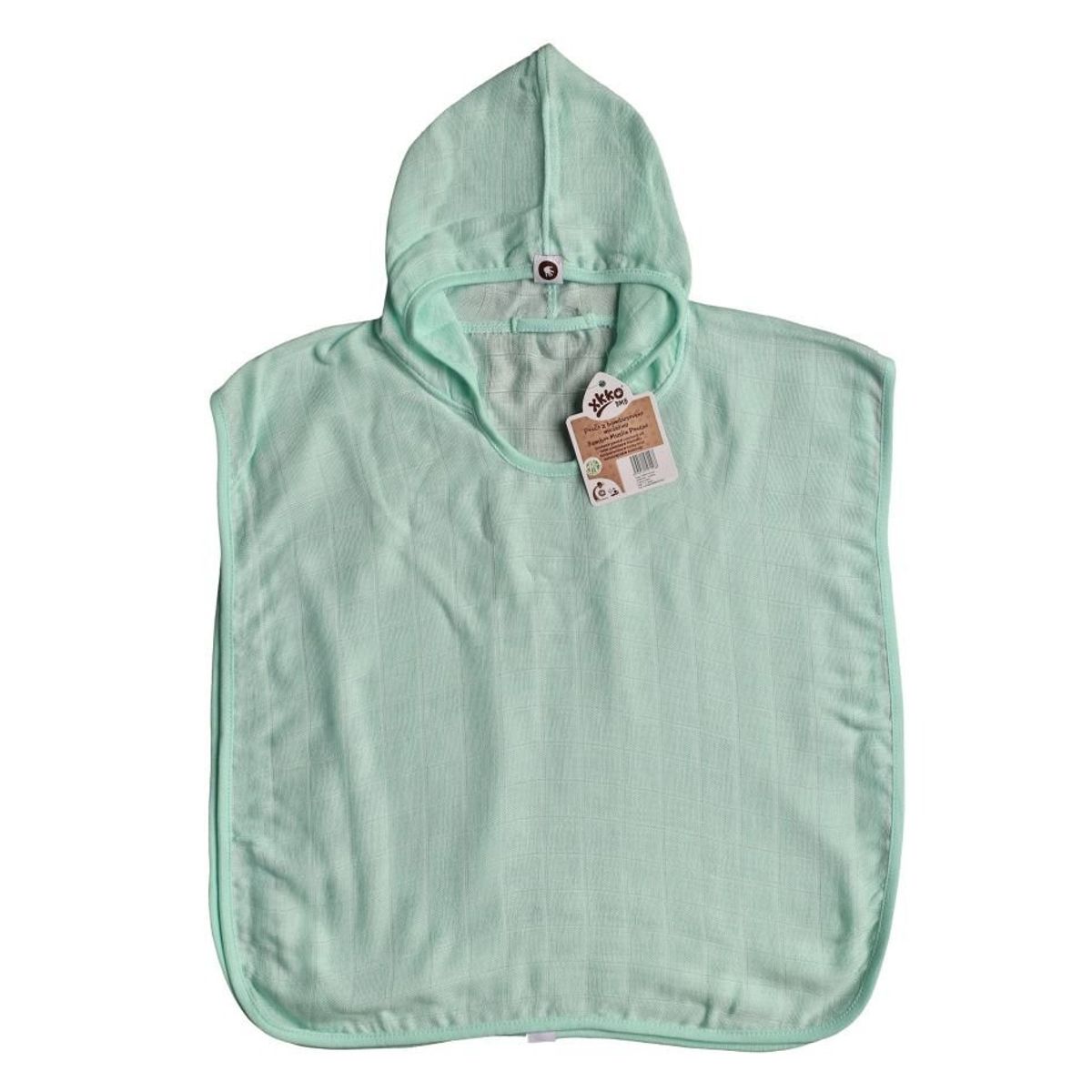 XKKO badeponcho i bambus - muslin - mint - vælg størrelse 1-2 år