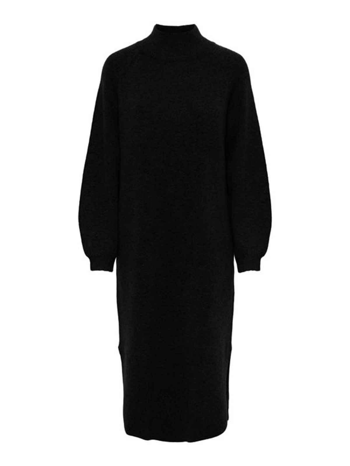 Y.A.S - Balis Ls Funnel Knit Dress - Sort