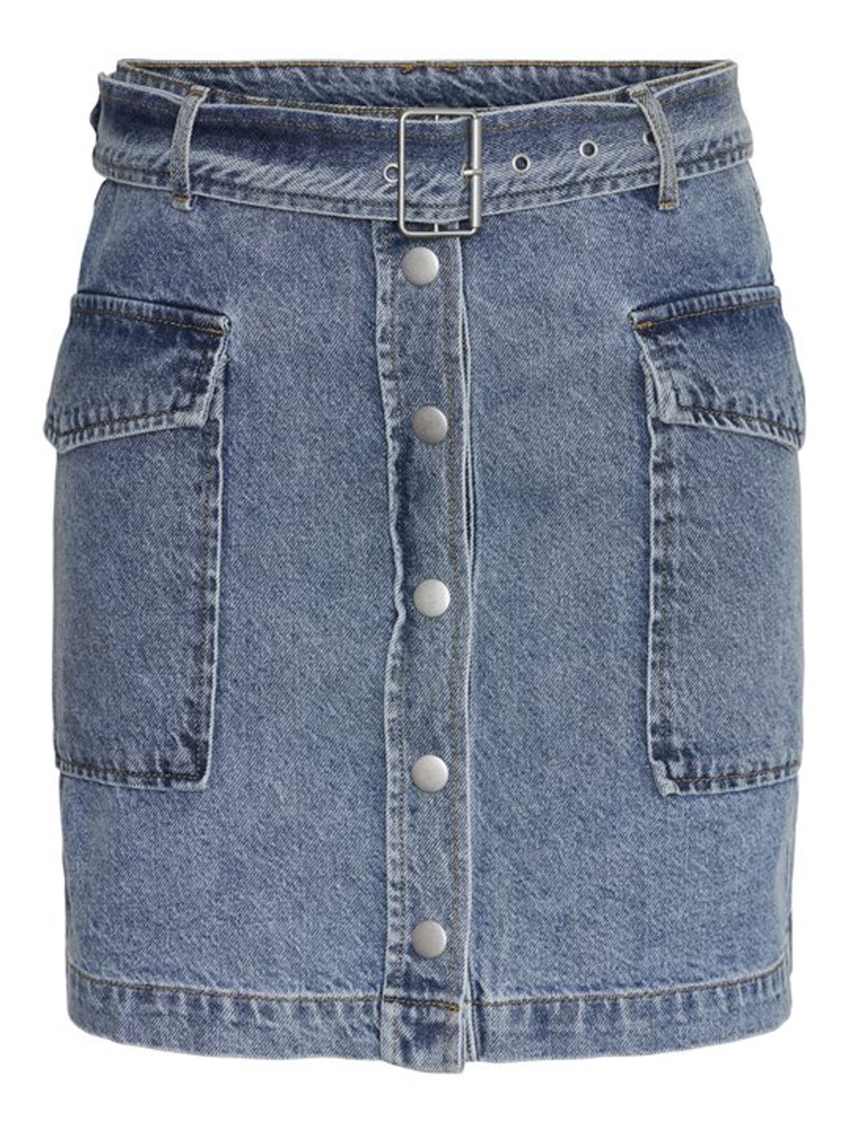 Y.A.S - Daisy Hw Denim Skirt - Light Blue