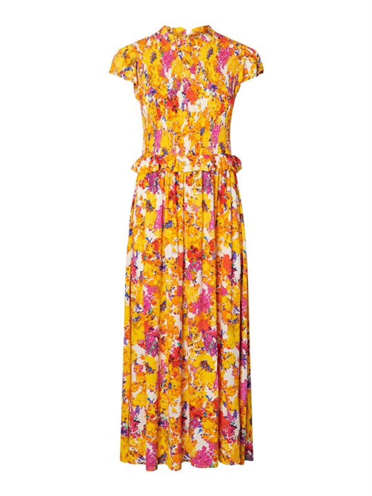 Y.A.S - Finna SS Long Dress - Gul