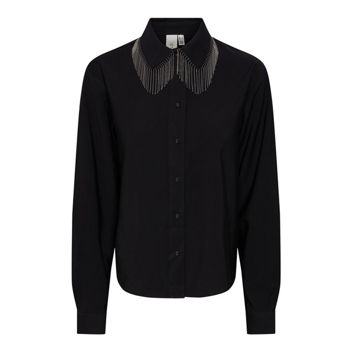 Y.A.S - Frima Fringe Ls Shirt - Sort