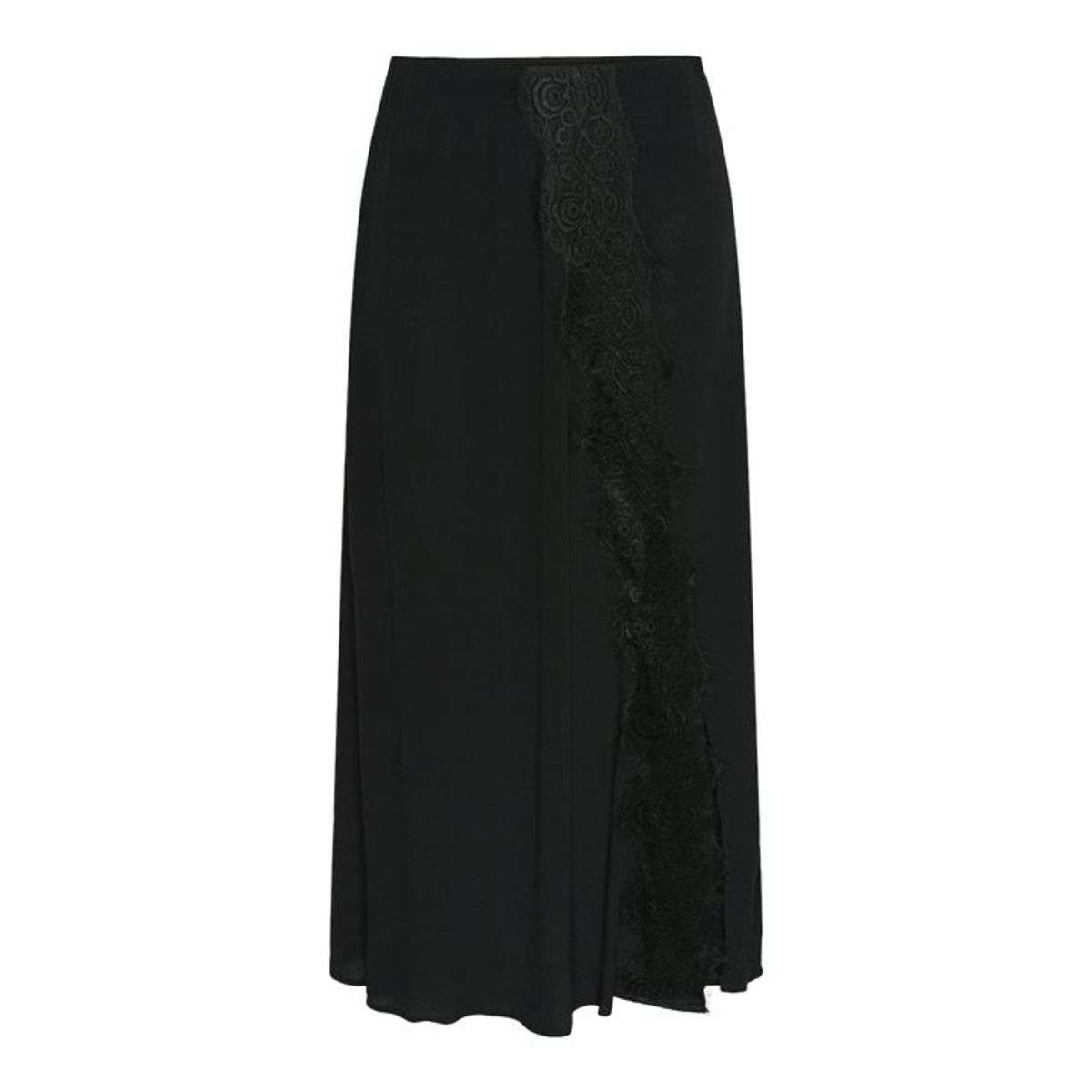 Y.A.S - Thena Hw Ankle Skirt - Sort