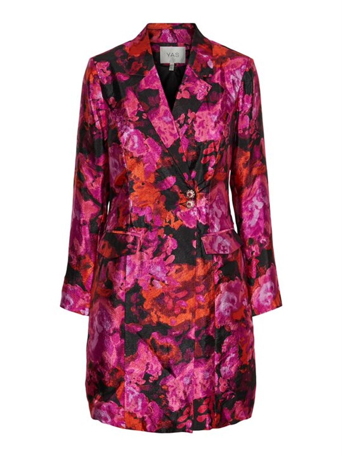 Y.A.S - Twilightgarden Ls Blazer Dress - Sort